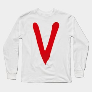 "v" for victory of the resistance Long Sleeve T-Shirt